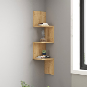 Ραφιέρα τοίχου γωνιακή Zikzak  χρώμα sapphire oak 25x25x105,4εκ.