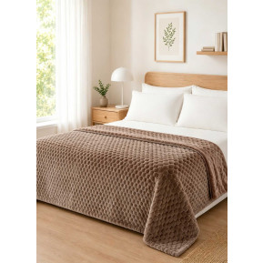 Κουβέρτα Fleece NESTIQ TAUPE MADI