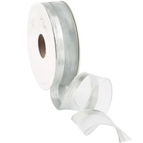 Κορδέλα 10μ. ORGANZA LINEA 25χ. - Λευκή