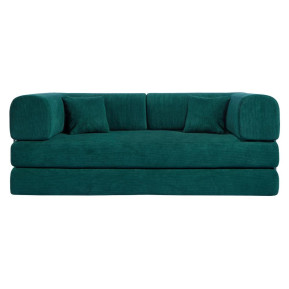 Compressed Nextdeco τριθέσιος καναπές-κρεβάτι πράσινος 200x100x75εκ.