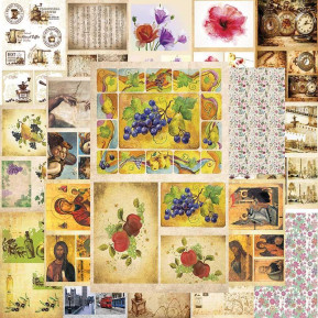 Χαρτί decoupage κοκτέηλ 20 σχέδια 32x48εκ. - 20 ΤΕΜ
