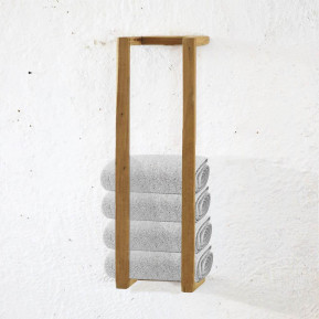 Κρεμάστρα πετσετών Nextdeco μασίφ ξύλο teak Υ65×20×15εκ.