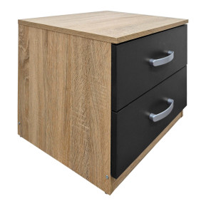 Κομοδίνο Athos  σε sonoma-ανθρακί απόχρωση 48x40x41.5εκ