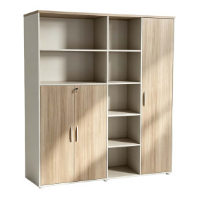 Βιβλιοθήκη γραφείου Stark  σε oak-μπεζ απόχρωση 160x40x200εκ