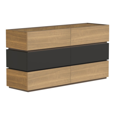Συρταριέρα Sonlen  mdf σε ανθρακί-sonoma απόχρωση 120x40x72εκ