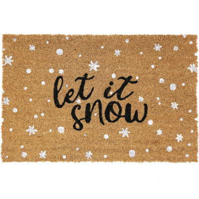 Χαλάκι εισόδου Let it snow 38x58εκ. κοκοφοίνικας