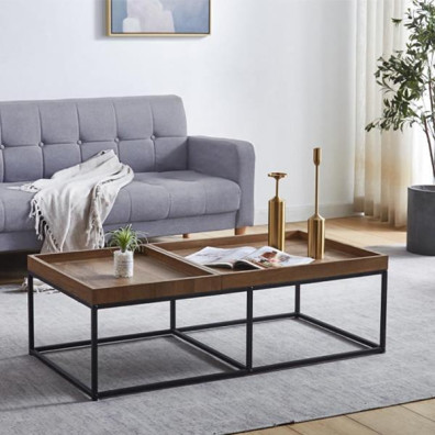 Τραπέζι Nextdeco επιφάνεια από MDF Υ40x110x60εκ.