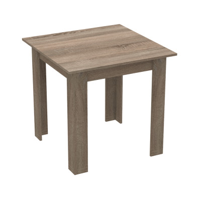 Τραπέζι Manka I  σε sonoma truffle απόχρωση 80x80x77εκ