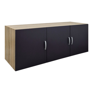 Πατάρι ντουλάπας τρίφυλλο Alvia  sonoma-ανθρακί 150x51x60εκ