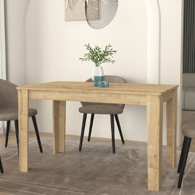 Τραπέζι Darlen  χρώμα sapphire oak 125x72x74εκ.