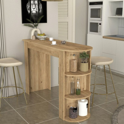Τραπέζι μπαρ Vigne  χρώμα sepet oak 150x51,6x101,8εκ.