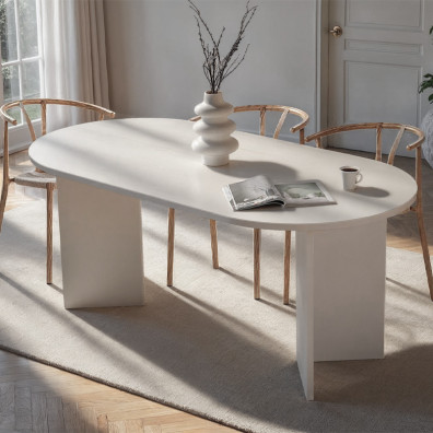 Τραπέζι Sablin  χρώμα λευκό 180x89,5x75εκ.