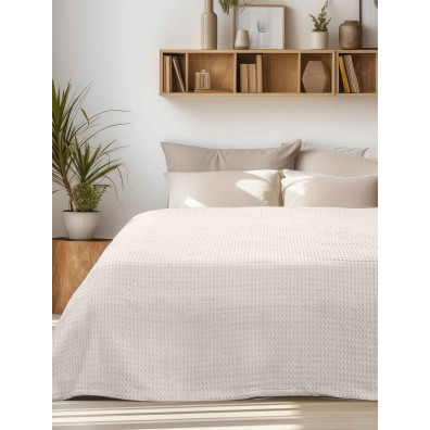 Κουβέρτα Πικέ PIKONA BEIGE MADI