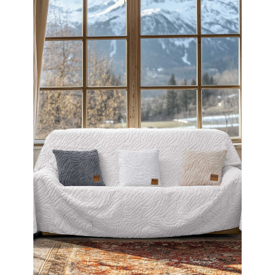Ριχτάρι SERANI WHITE Λευκό Ριχτάρι πολύθρονας: 180 x 180 εκ. MADI