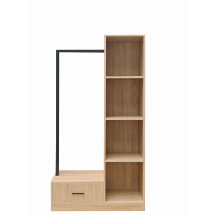 Έπιπλο εισόδου Erdeco  mdf σε φυσική απόχρωση 80x40x150εκ