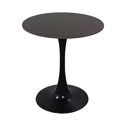 Τραπέζι Balou I  sintered stone σε μαύρο μαρμάρου Φ70x74εκ