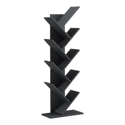 Βιβλιοθήκη Fyllo  ανθρακί 50x25x141.5εκ