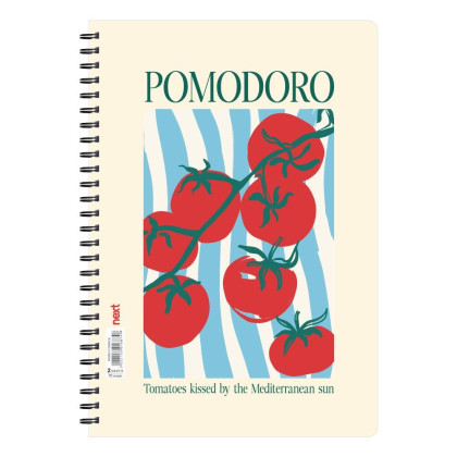 Next trends Pomodoro τετράδιο σπιράλ 3 θέματα 105 φύλλα 21x29εκ. - 3 ΤΕΜ