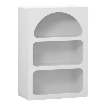 Βιβλιοθήκη-ραφιέρα Emersi  mdf σε λευκή απόχρωση 70x35x100εκ
