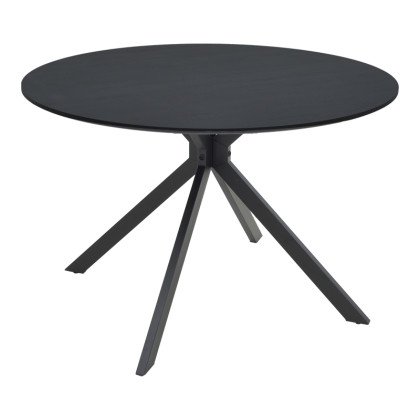 Τραπέζι Xuson  μαύρο mdf με μεταλλικό πόδι Φ120x75εκ