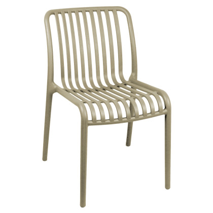 Καρέκλα Zoi  pp σε απόχρωση cappucino 49x58x80εκ