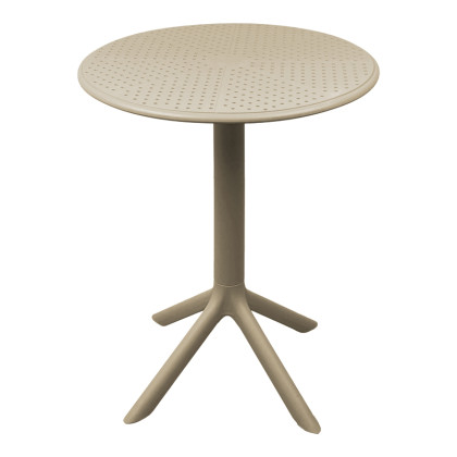 Τραπέζι Merkon  διάτρητο cappuccino PP Φ60x75εκ
