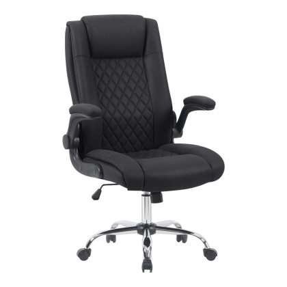 Καρέκλα γραφείου διευθυντη Kesla  PES μαύρo 65x65x113-121εκ
