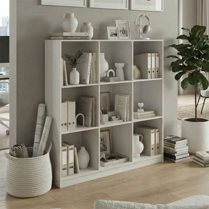 Βιβλιοθήκη Gridea  λευκό 119.5x30x121εκ