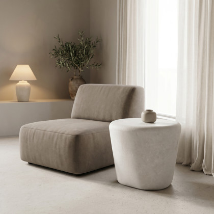 Τραπέζι σαλονιού Fedris  mdf λευκό Φ60x45εκ