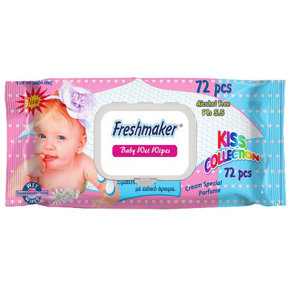 Υγρά Μωρομάντηλα Freshmaker με Καπάκι πακ=72τεμ  4teen4ty 25136 5-116