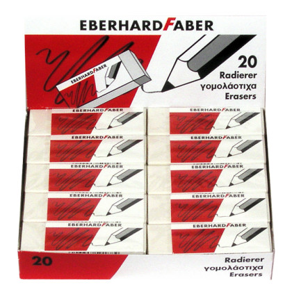Γόμα Faber Λευκή πακ=20τεμ  Faber 5280-Β 50-1557