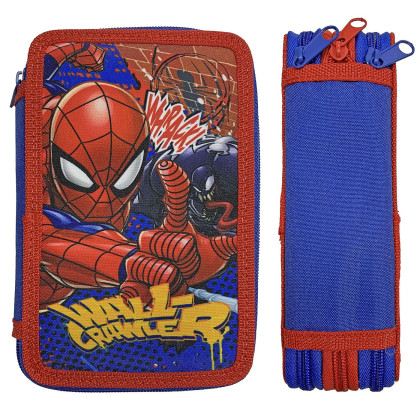 Κασετίνα Γεμάτη Τριπλή Spiderman 19,5x12,5x7cm Spiderman 1004Ε-14062 50-2795