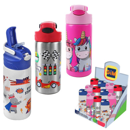 Παγούρι Μεταλλικό Gim 18x7cm 500ml JustNote 703441 - 12 ΤΕΜ 50-3421