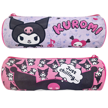 Κασετίνα Βαρελάκι Kuromi 23x8cm Kuromi 1010E-4251 50-3524
