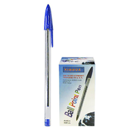 Στυλό Κλασσικό Διάφανο Ballpoint Μπλε 1mm  JustNote 8035 - 50 ΤΕΜ 60-15