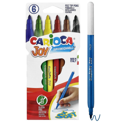 Μαρκαδόροι Carioca joy 2.8mm σετ=6 Χρώματα  Carioca 40549 60-5