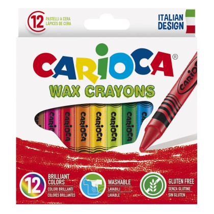 Κηρομπογιά Carioca σετ=12χρωμ.  Carioca 42365 - 12 ΤΕΜ 60-89
