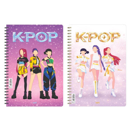 Next K-POP τετράδιο σπιράλ 21x29εκ. 2θεμ. - 10 ΤΕΜ