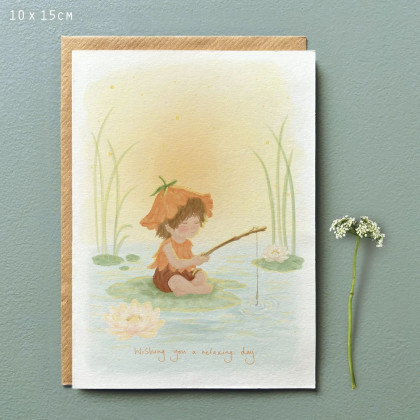 Flower folk Κάρτα-Wishing you a relaxing day