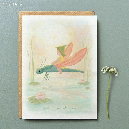 Flower folk Κάρτα-Here's to new adventures