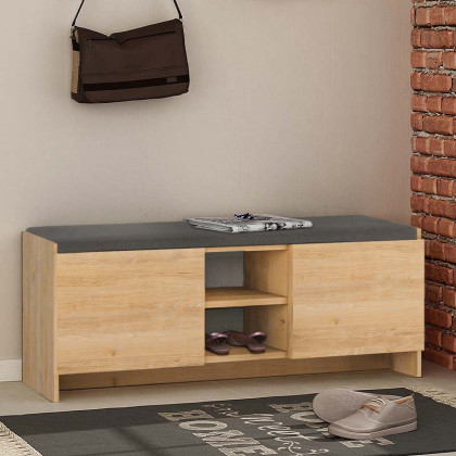 Παπουτσοθήκη Zulla  χρώμα sapphire oak 110x37x43εκ.
