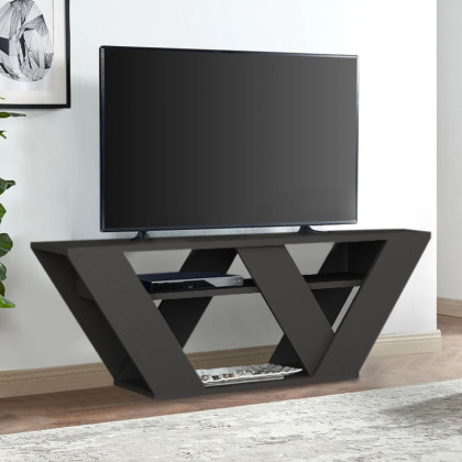 Έπιπλο τηλεόρασης Pipralla  χρώμα ανθρακί 110x30x40εκ.