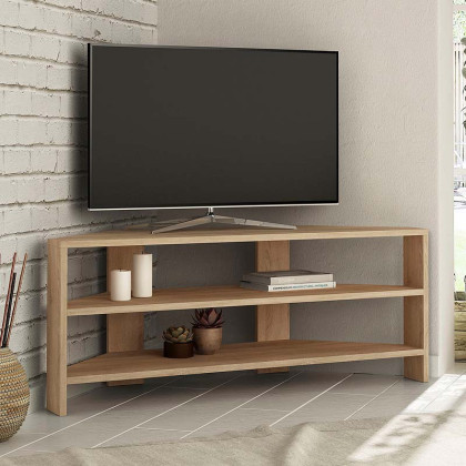 Έπιπλο τηλεόρασης γωνιακό Thales  χρώμα sapphire oak 110x36x45εκ.