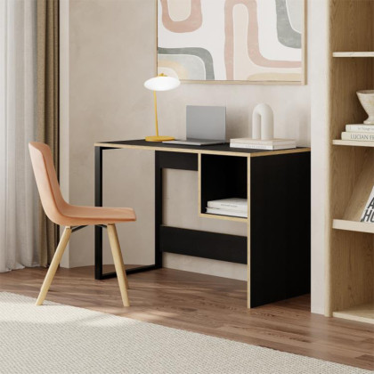 Γραφείο εργασίας Cubo  χρώμα black wood 110x50x75εκ.