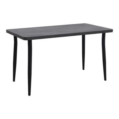 Τραπέζι Levico  Mdf - μεταλλικό χρώμα σκούρο γκρι σκυροδέματος 130x75x75εκ.