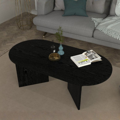 Τραπεζάκι σαλονιού Cortado  χρώμα sencron black 120x60x39,6εκ.