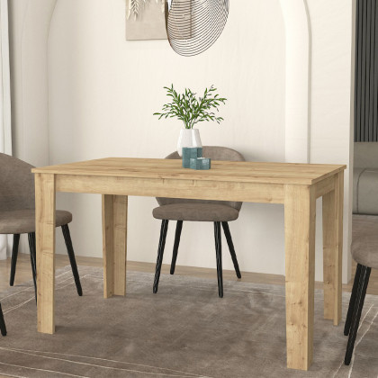 Τραπέζι Darlen  χρώμα sapphire oak 125x72x74εκ.