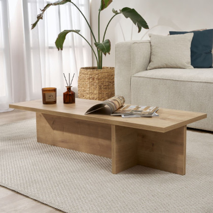Τραπεζάκι σαλονιού Harbor  χρώμα sapphire oak 120x45x30εκ.