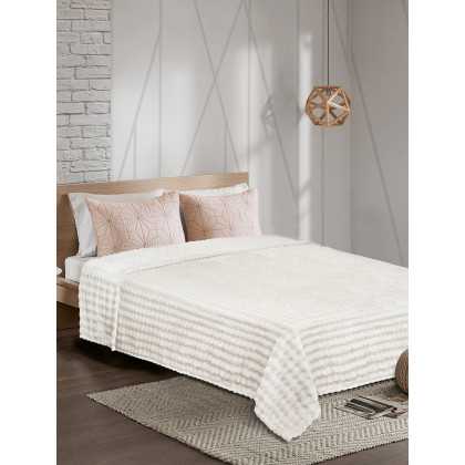 Κουβέρτα Fleece PUFFELLA ECRU MADI