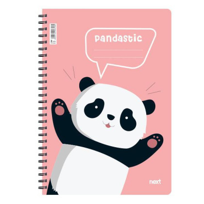 Next trends panda τετράδιο σπιράλ 3 θέματα 105 φύλλα 21x29εκ. - 3 ΤΕΜ